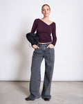 ASYMMETRICAL LONGSLEEVE CASMA CHERRY LACQUER GOTS Longsleeve jan-n-june 1