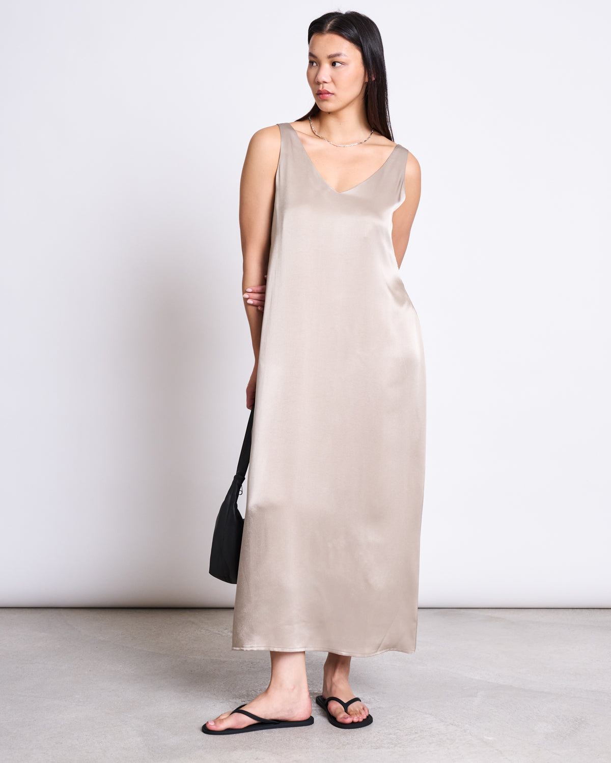 MAXI DRESS BENVIE SILVER GREY Dresses jan-n-june 2
