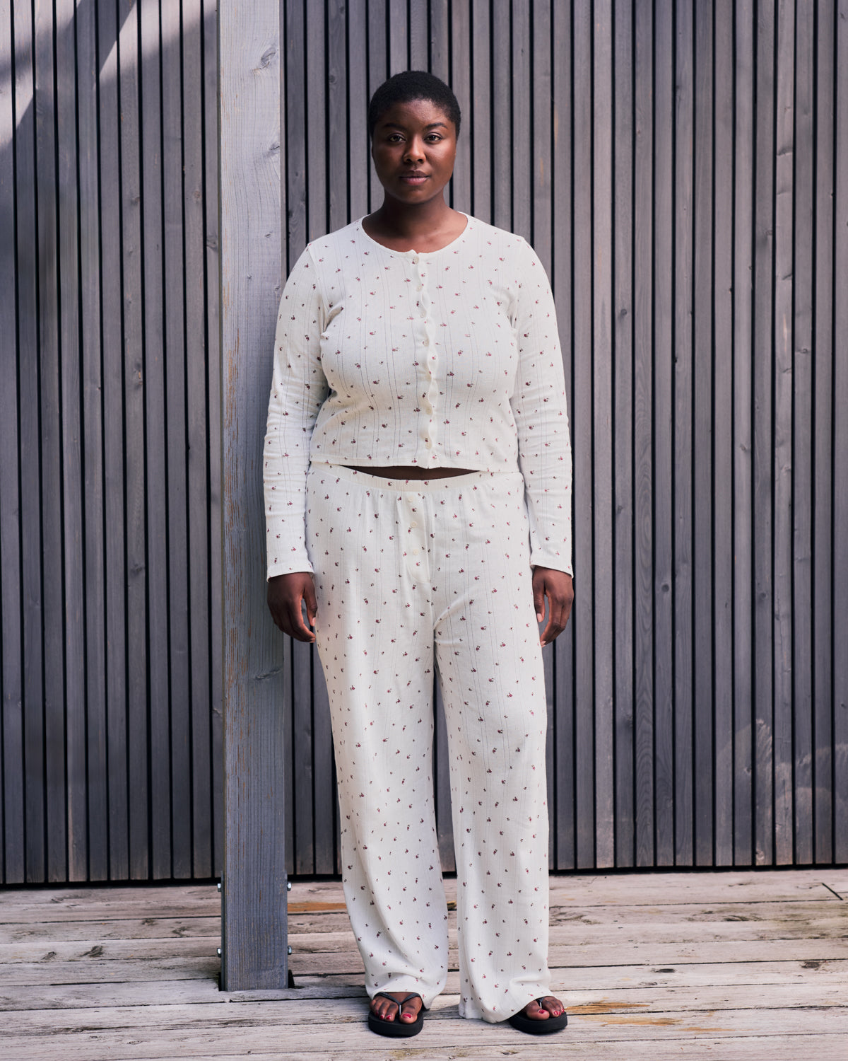 POINTELLE PYJAMA PANTS BLOOMY GOTS T-shirt jan-n-june 3