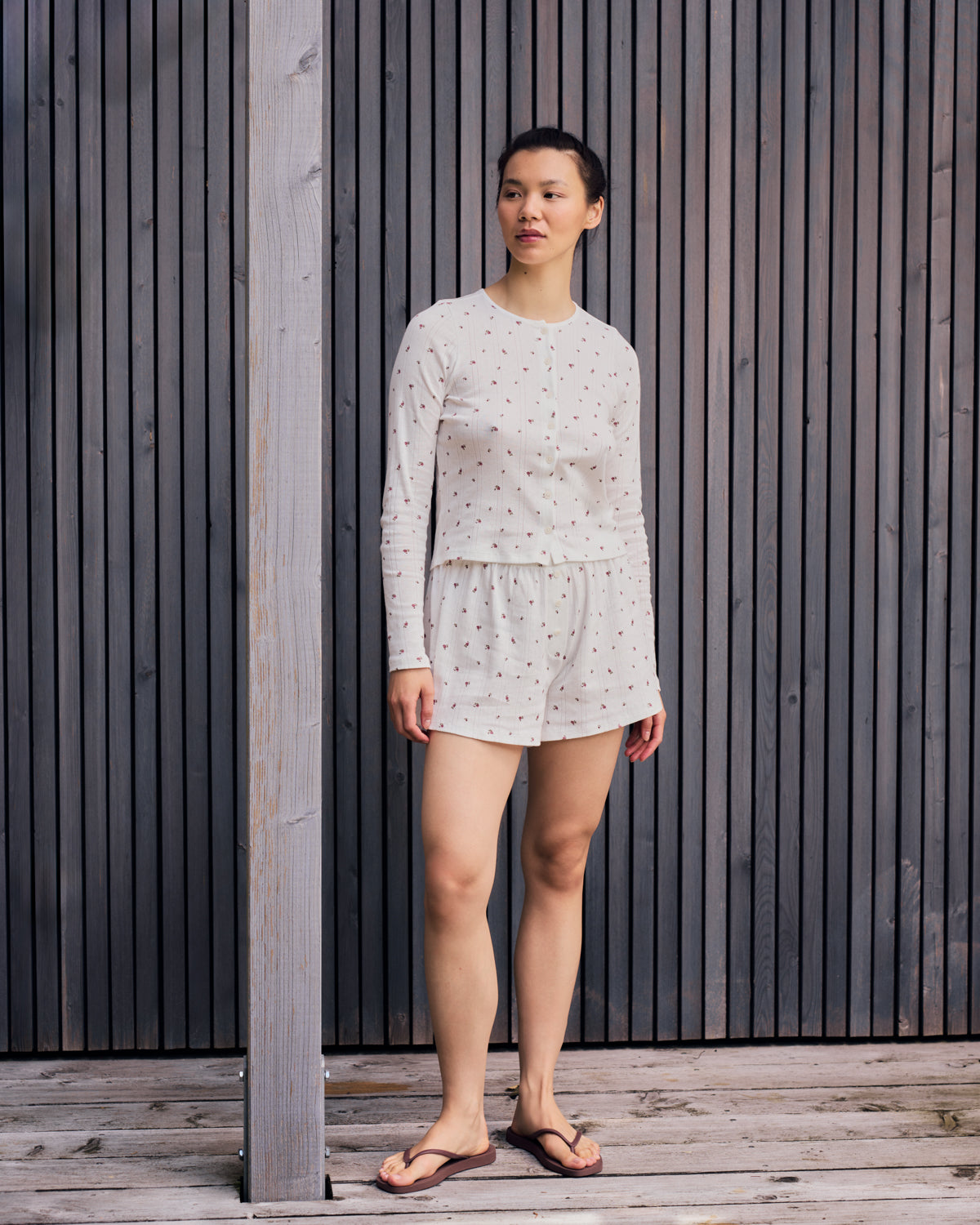 POINTELLE PYJAMA SHORTS BLOOMY GOTS T-shirt jan-n-june 5