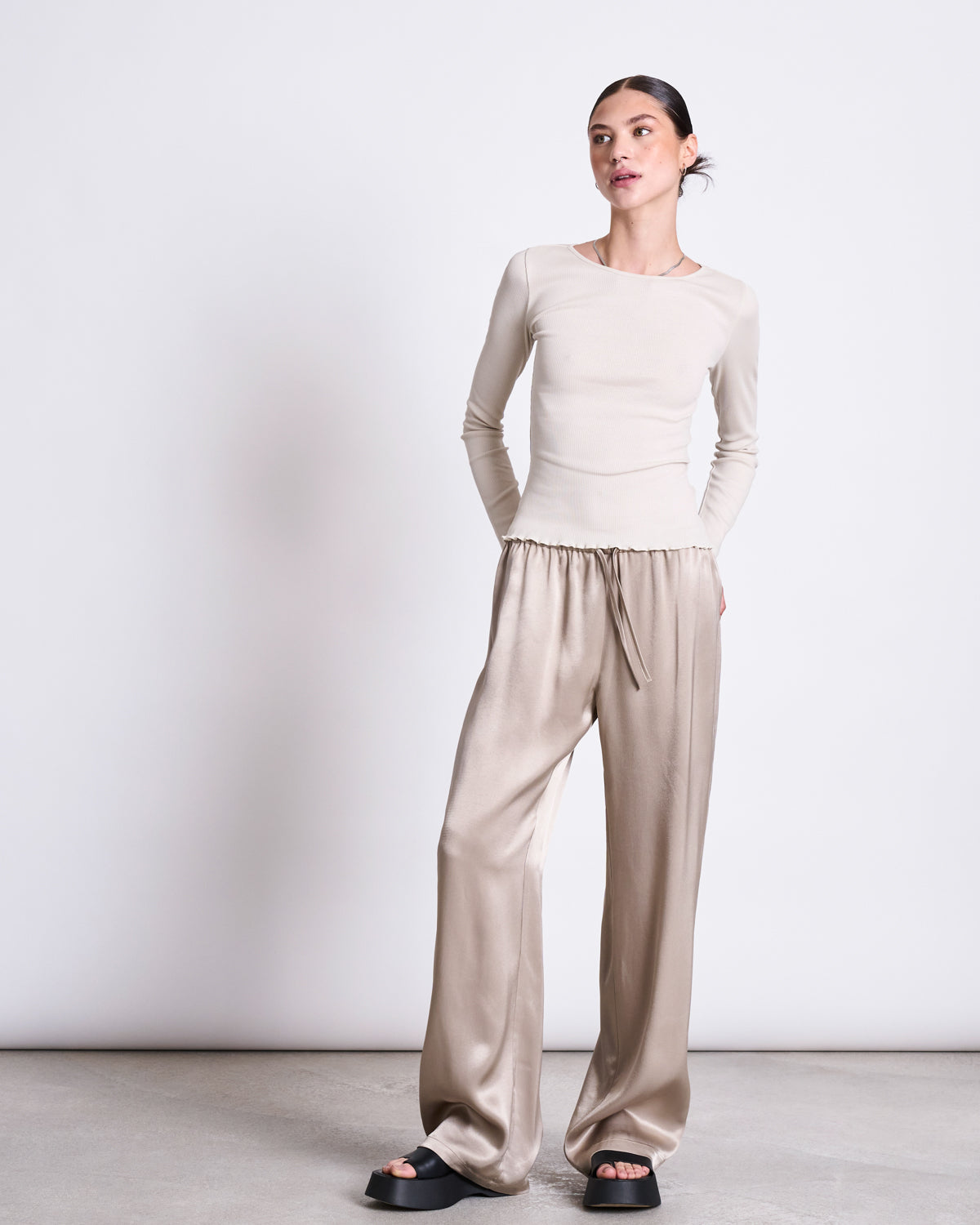 MINIRIB LONGSLEEVE AVERSA IVORY GOTS Longsleeves jan-n-june 1