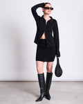 KNIT SKIRT LOKKA BLACK GOTS Mini Skirt jan-n-june 1