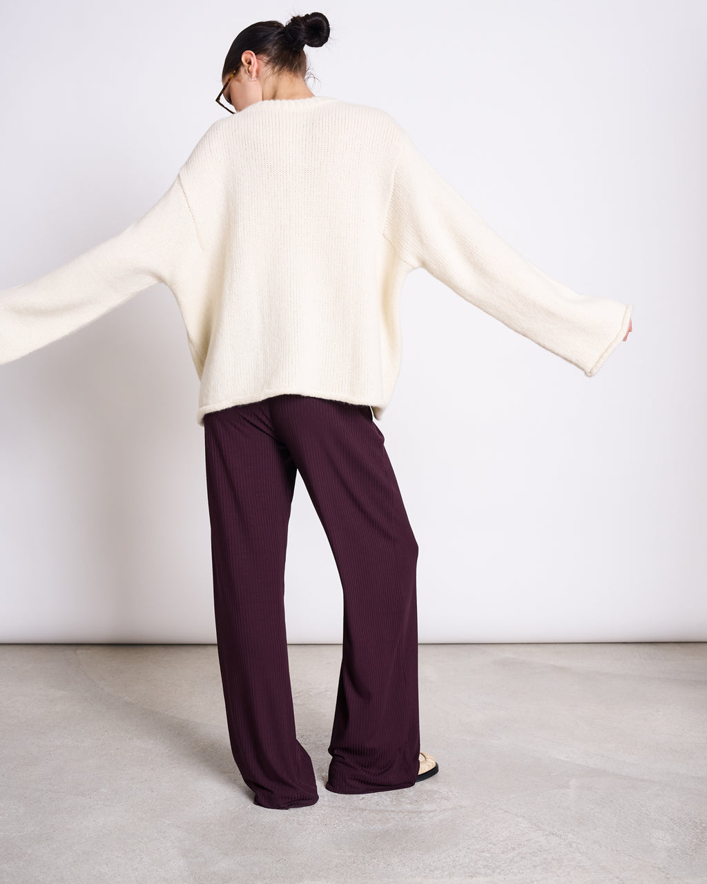 TENCEL™ LYOCELL RIB PANTS SMILLA CHERRY LACQUER Pants jan-n-june 10