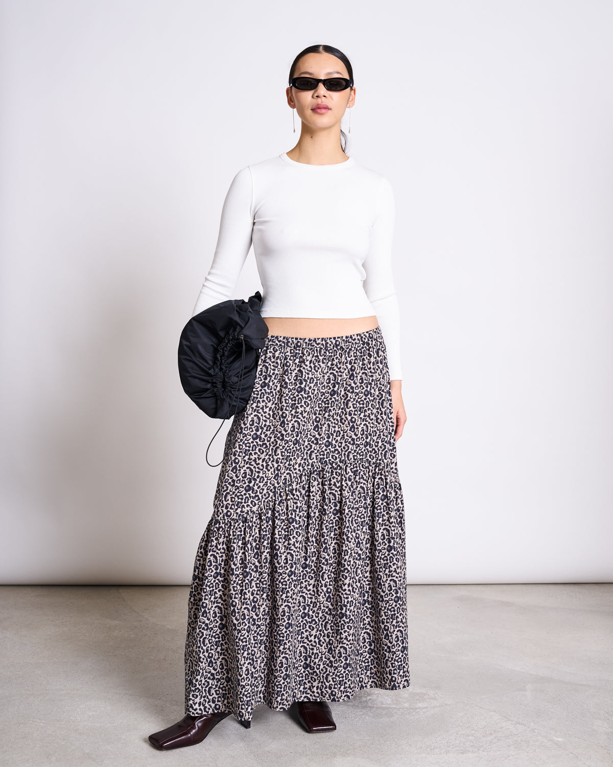 TIERED MAXI SKIRT ALCA LEO PRINT Skirt jan-n-june 1
