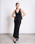 RUFFLED V-NECK TOP TALARA BLACK T-shirt jan-n-june 1