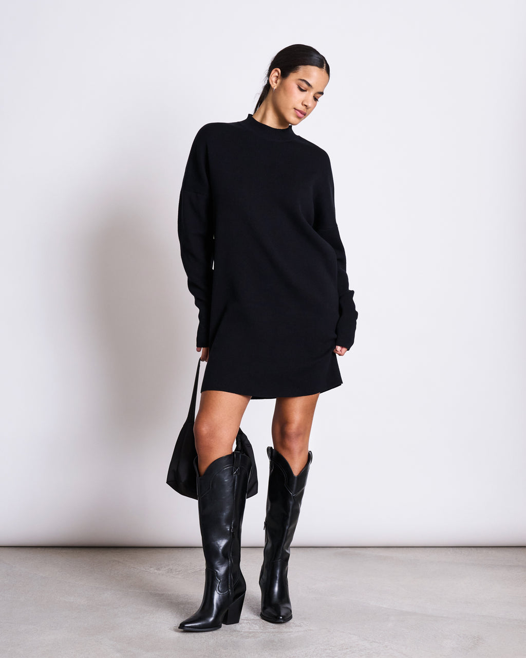 KNIT DRESS NUNA BLACK GOTS jan-n-june 6