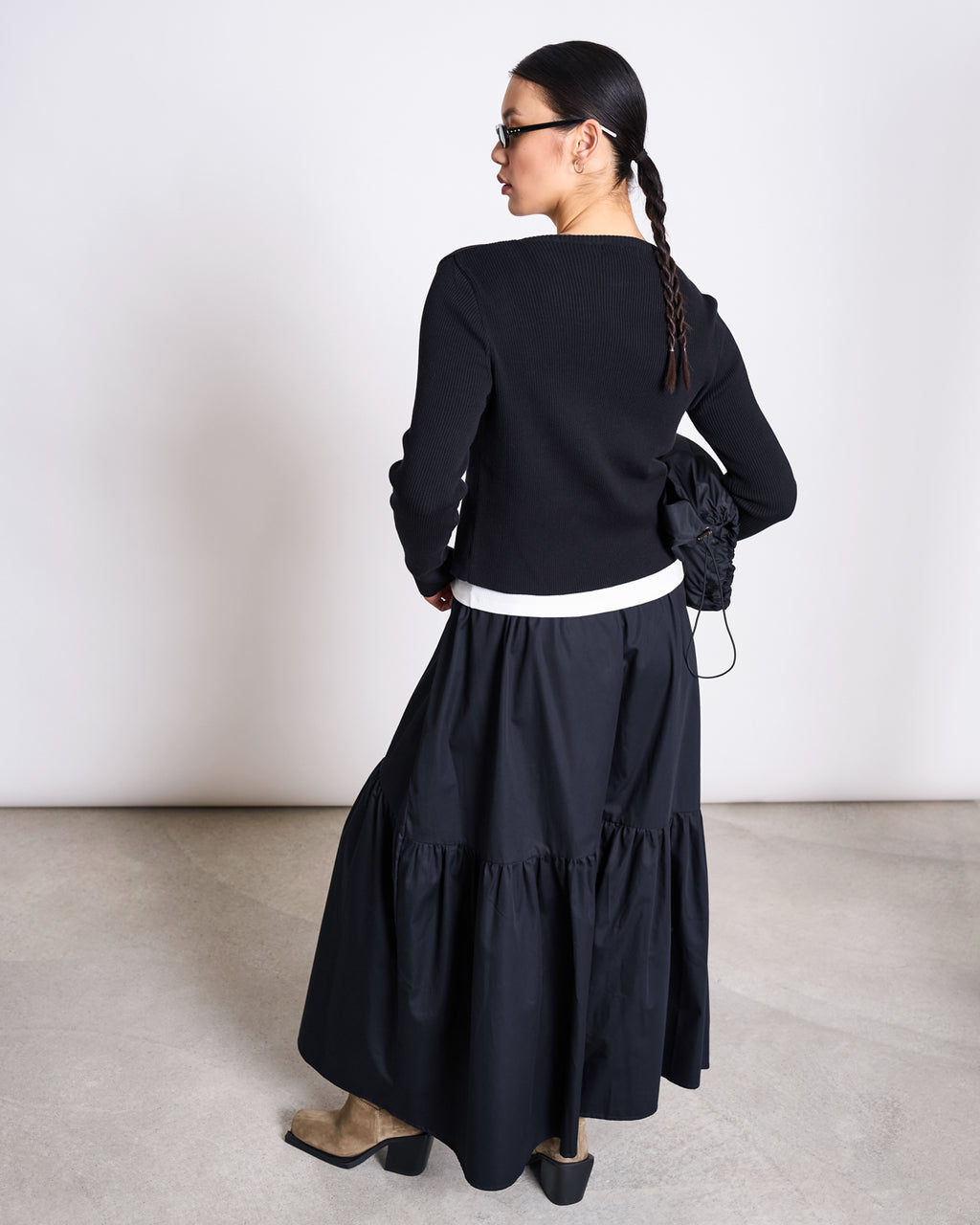 CREWNECK CARDIGAN GLIMT BLACK GOTS Cardigans jan-n-june 6