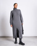 MIDI KNIT DRESS INARI DARK GREY GOTS Knit Dress jan-n-june 1