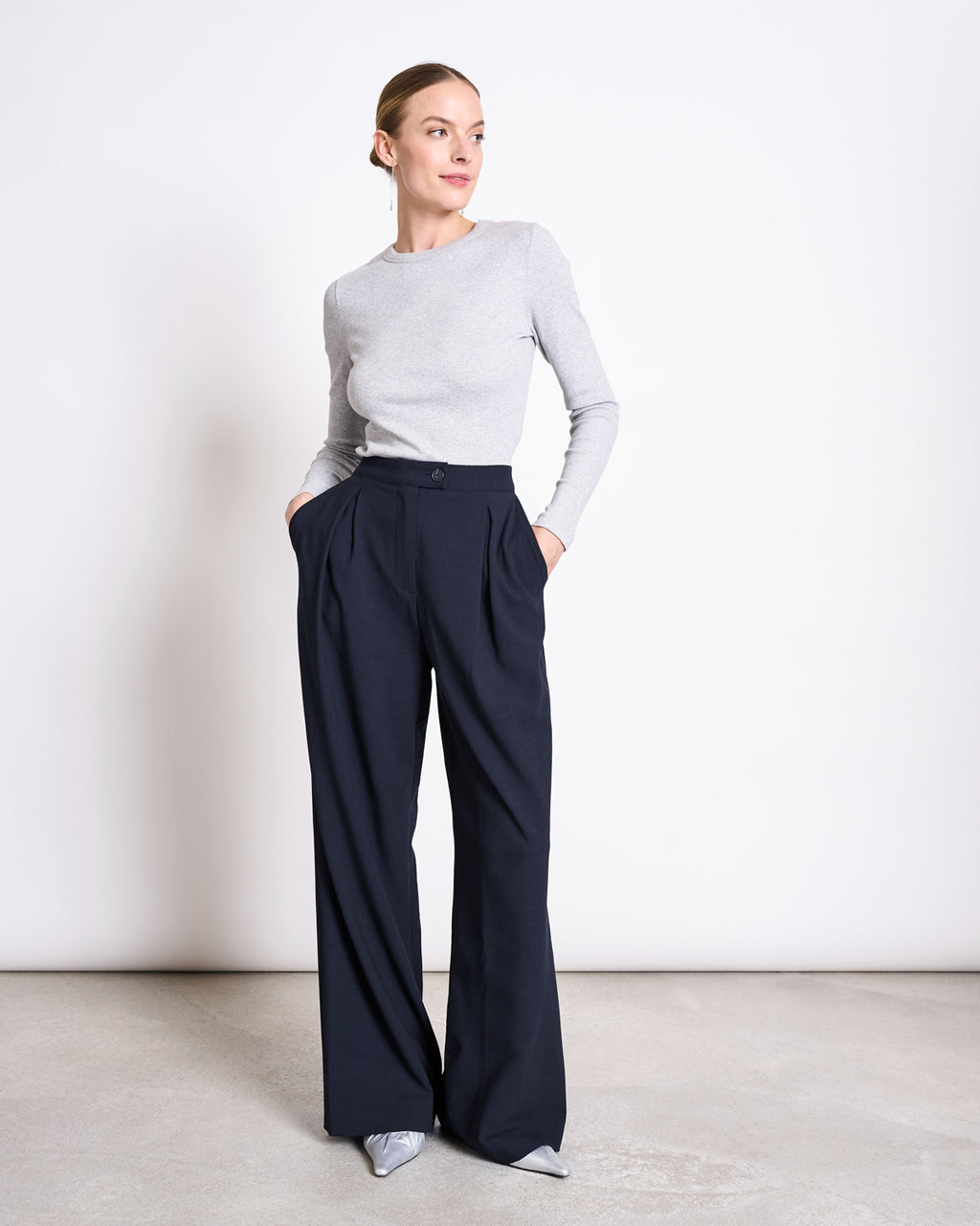 RIB LONGSLEEVE MURI LIGHT GREY GOTS Longsleeve jan-n-june 9