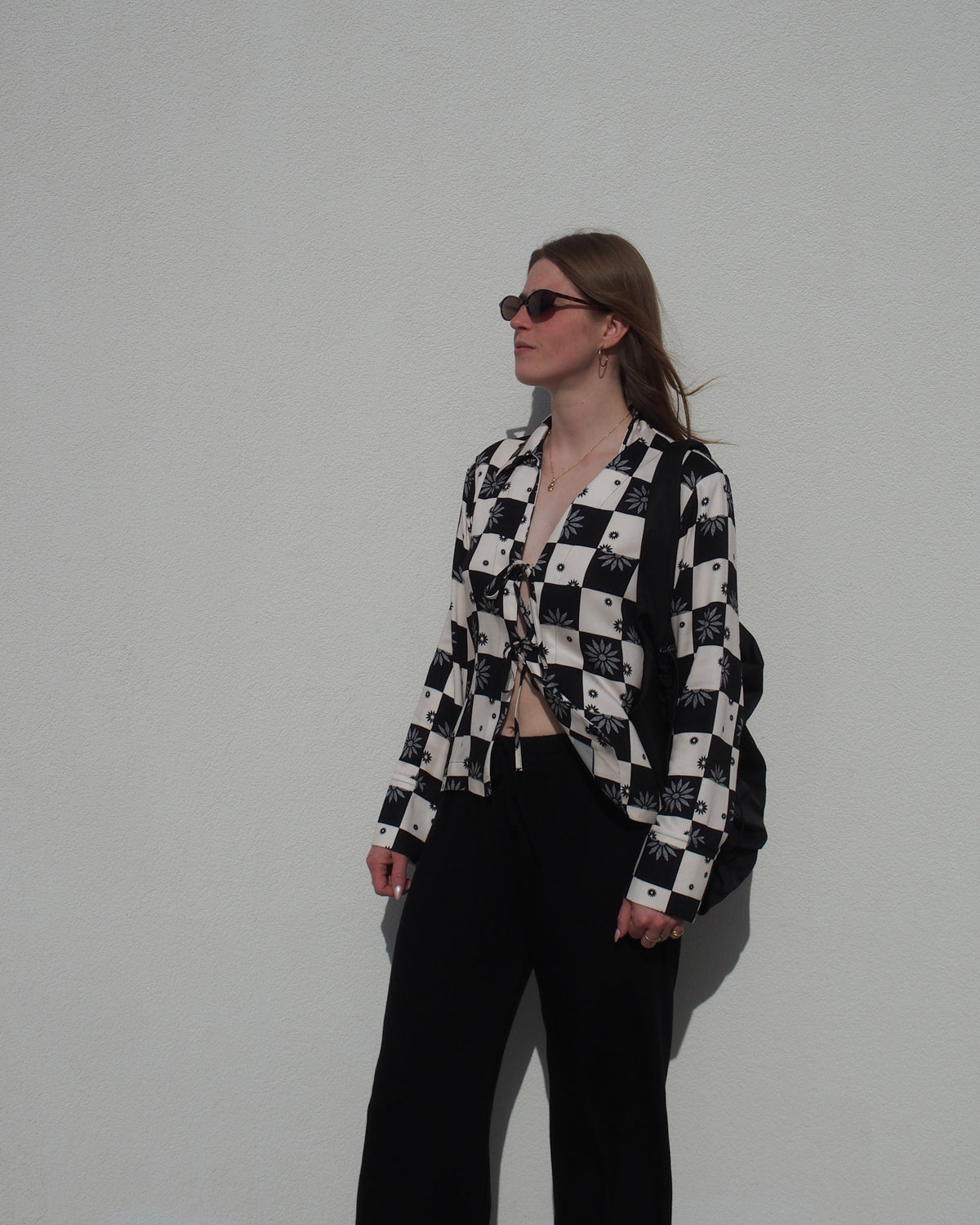 TIE BLOUSE KALUZ FLORAL SQUARE PRINT Blouses jan-n-june 11