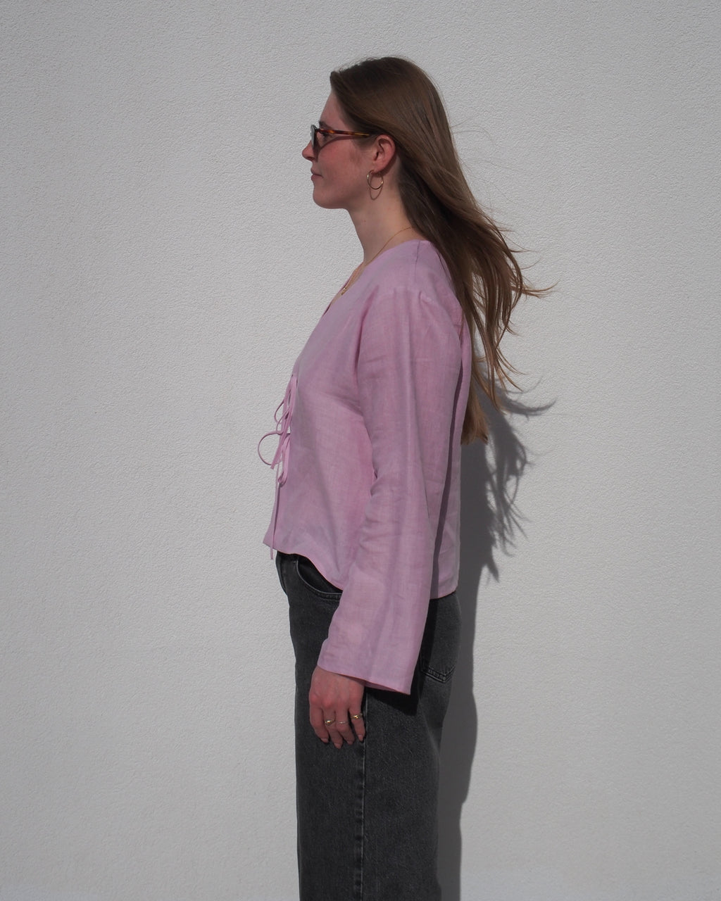 LINEN TIE BLOUSE SKAGEN LIGHT ORCHID Blouses jan-n-june 7