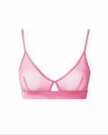 UNDERSTATEMENT MESH CUT-OUT TRIANGLE BRALETTE CANDY PINK Lingerie jan-n-june 1