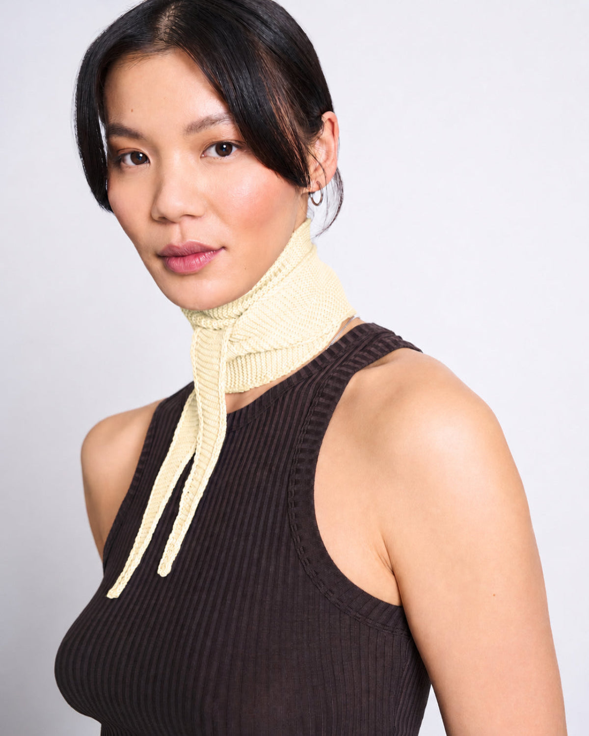 COTTON KNIT SCARF LEAENA BUTTERMILK Accessories jan-n-june 1
