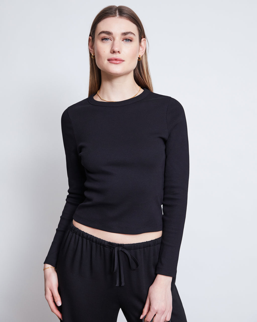 MID RISE LOOSE PANTS STRATH BLACK jan-n-june 3