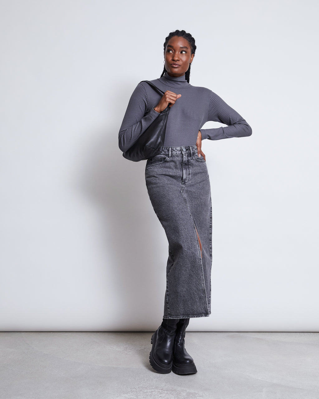 DENIM SKIRT LUCE LIGHT GREY jan-n-june 2