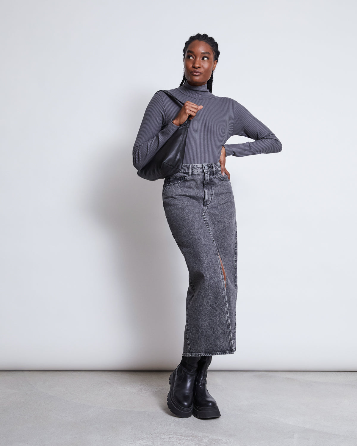 DENIM SKIRT LUCE LIGHT GREY jan-n-june 2