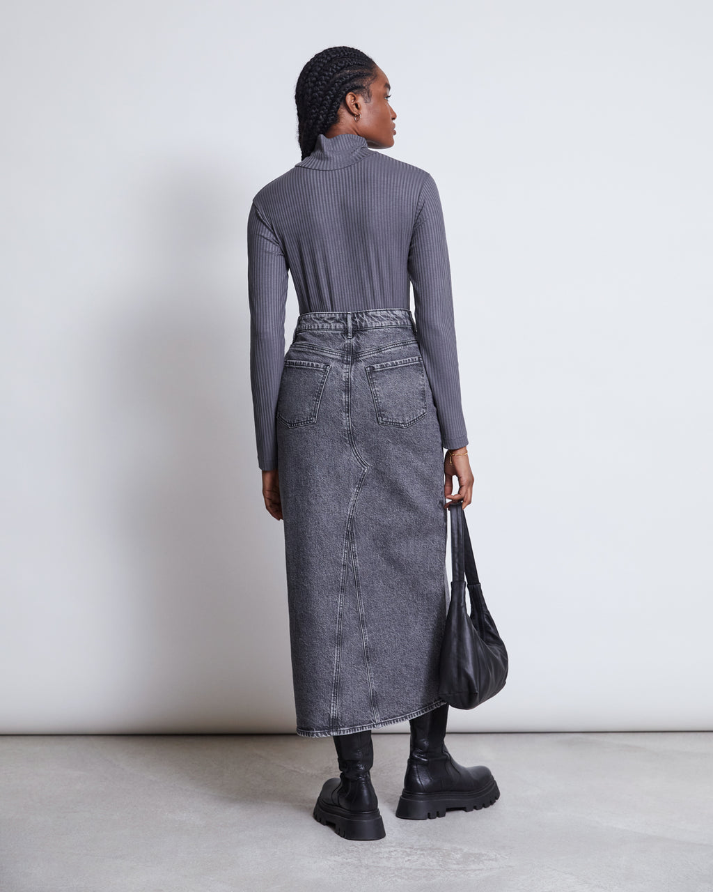 TENCEL™ LYOCELL TURTLENECK MIO DARK GREY Longsleeve jan-n-june 5