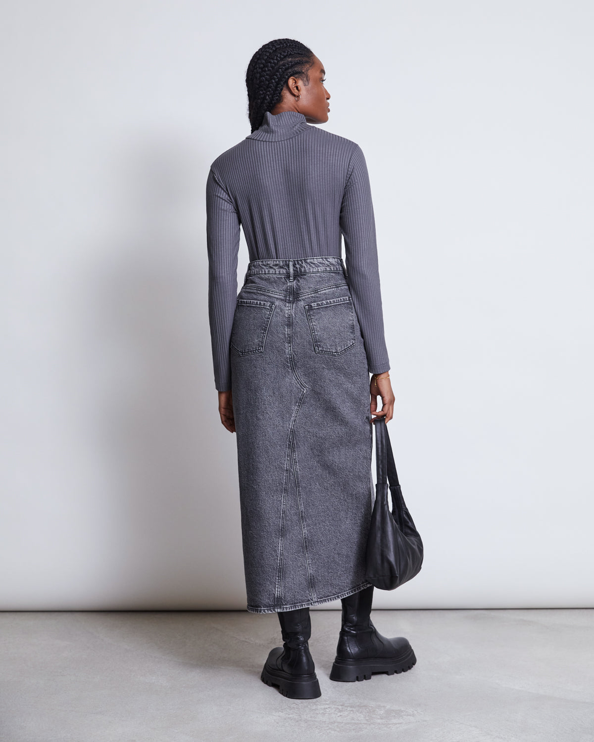 TENCEL™ LYOCELL TURTLENECK MIO DARK GREY Longsleeve jan-n-june 5
