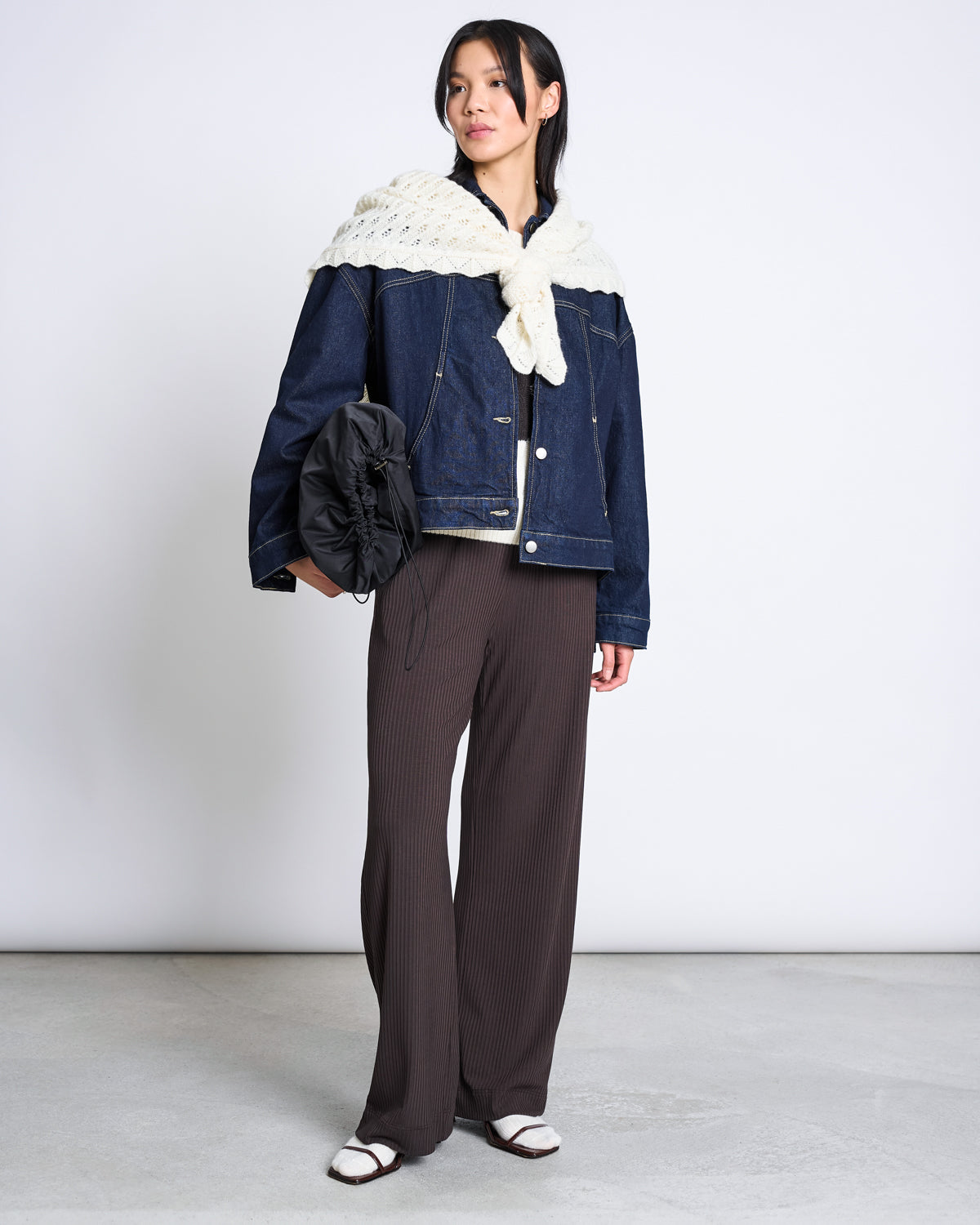 LAMBSWOOL TRIANGLE SCARF ELVA OFFWHITE GOTS Apparel & Accessories jan-n-june 3