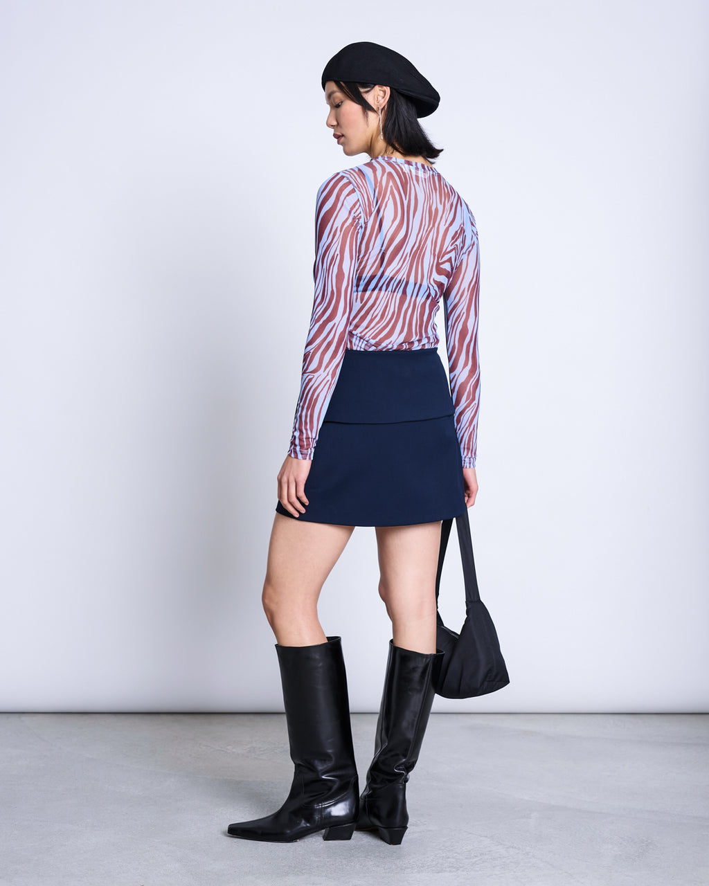 MESH LONGSLEEVE DORA BLUE ZEBRA PRINT Longsleeve jan-n-june 4