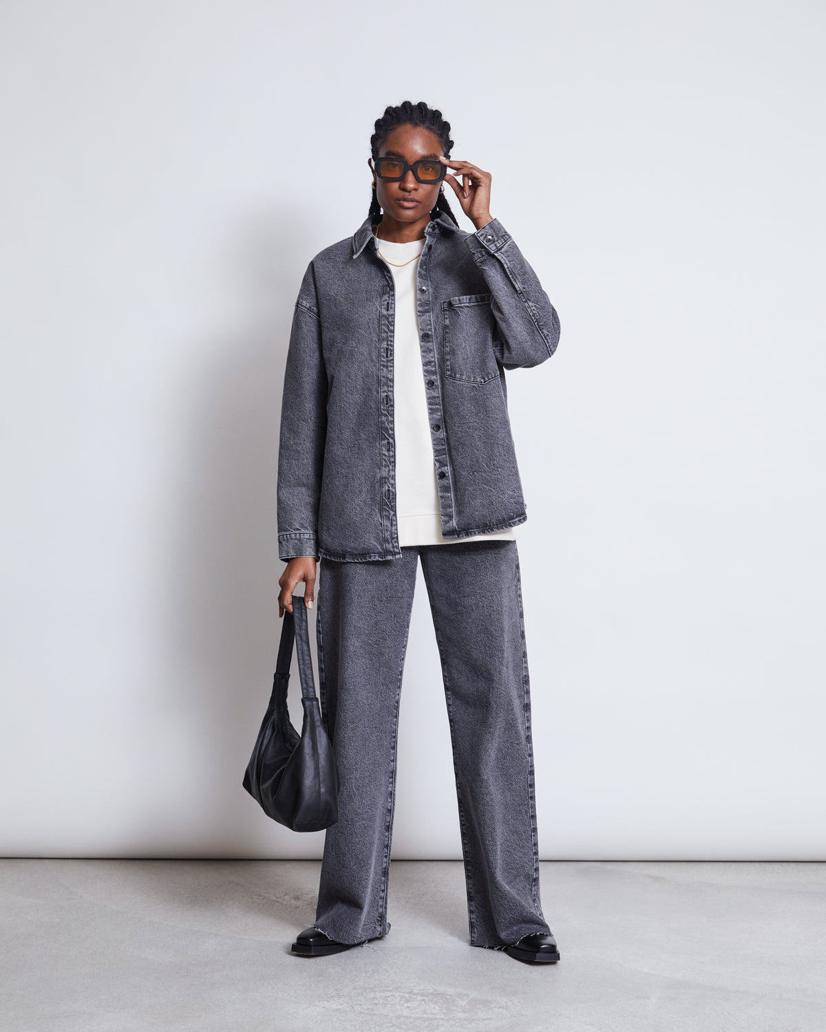 DENIM SHIRT SOLACE LIGHT GREY jan-n-june 5