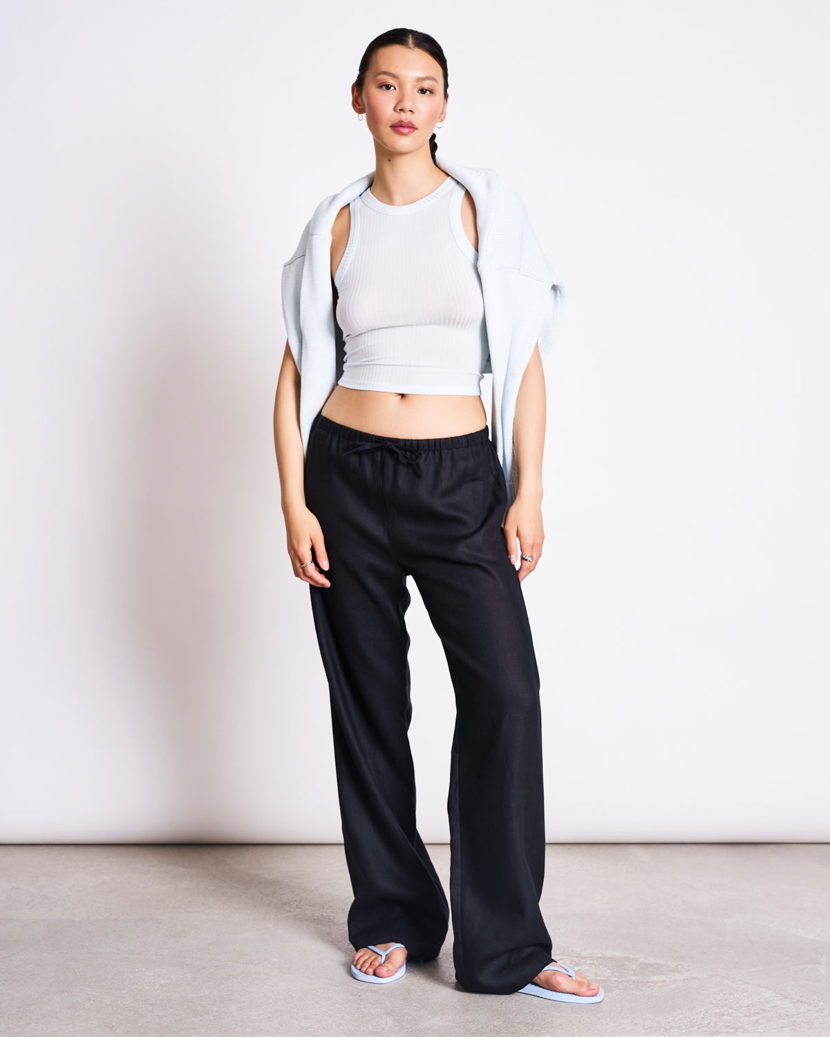 TENCEL™ LYOCELL RIB TANK TOP PORTO ICE BLUE T-shirt jan-n-june 1