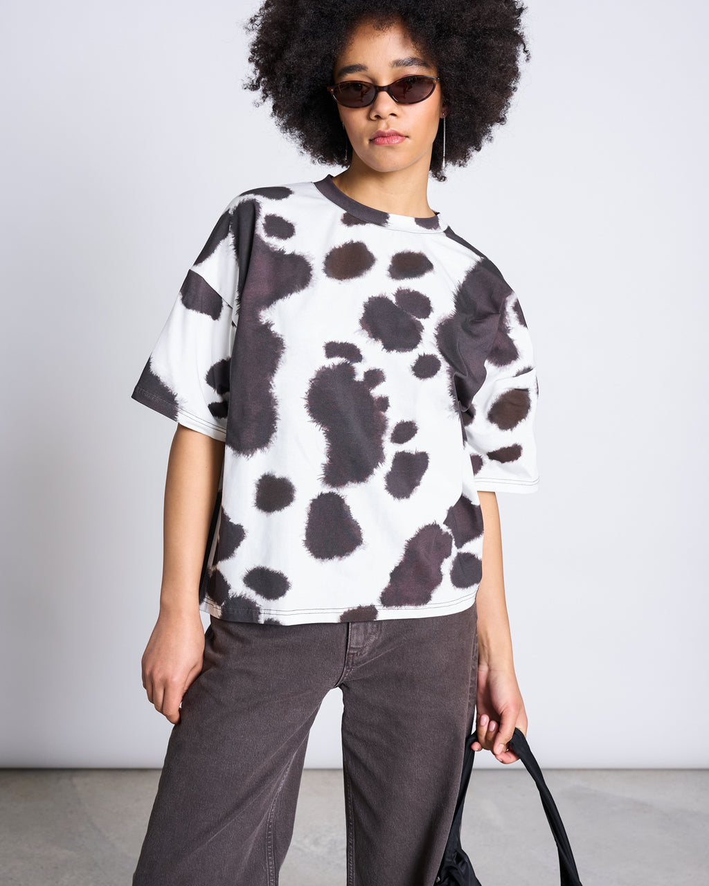 PRINTED OVERSIZED T-SHIRT ARLEN COW PRINT GOTS T-shirt jan-n-june 2