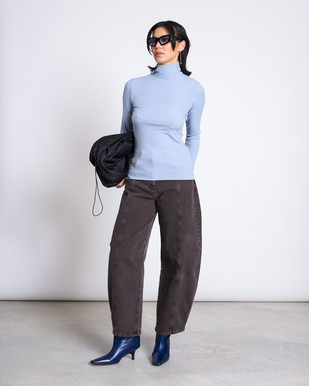 TENCEL™ LYOCELL RIB TURTLENECK MIO MID BLUE Longsleeve jan-n-june 2