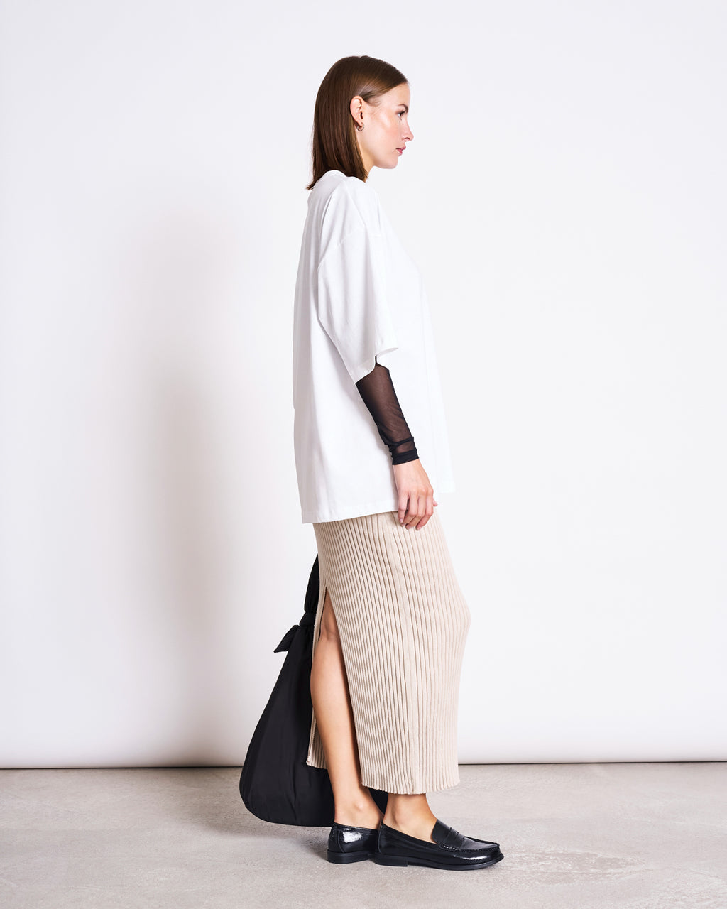 MIDI KNIT SKIRT EBBA IVORY GOTS Midi Skirt jan-n-june 2