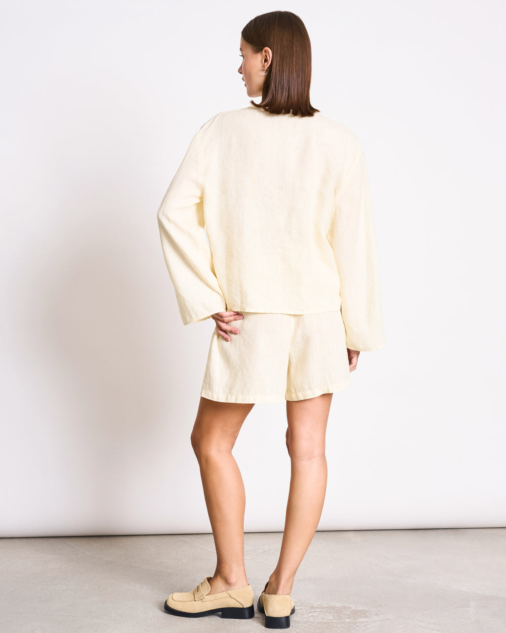 LINEN TIE BLOUSE SKAGEN BUTTERMILK Blouse jan-n-june 2