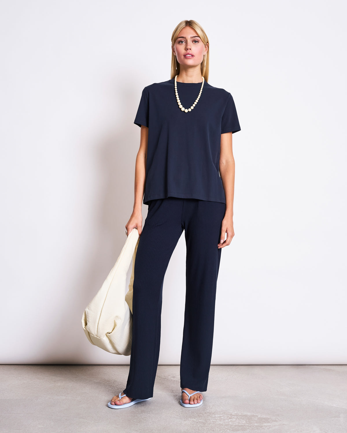 TENCEL™ LYOCELL RIB PANTS SMILLA NIGHTFALL Pants jan-n-june 4