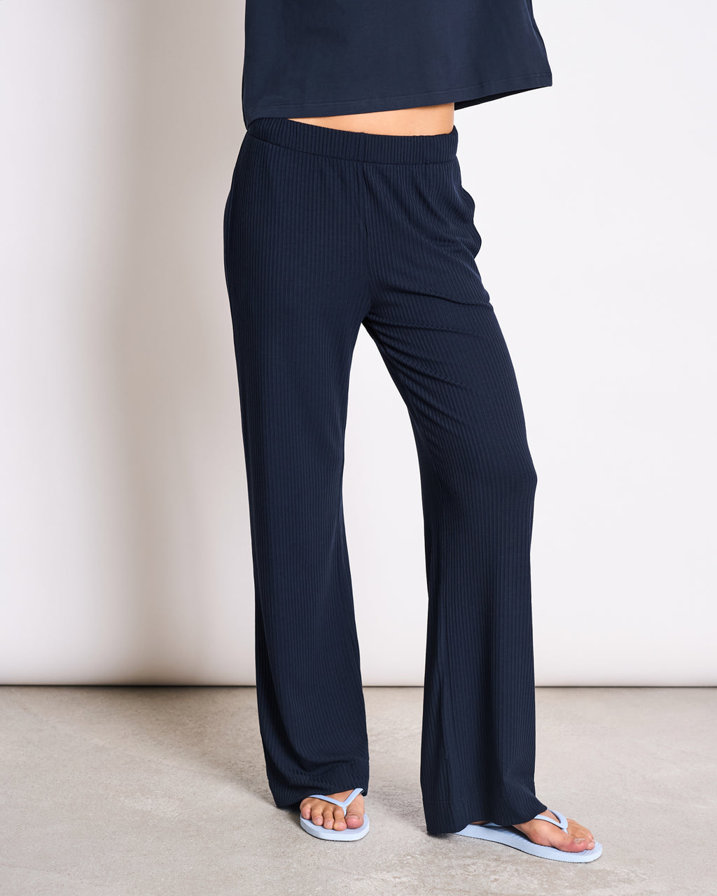 TENCEL™ LYOCELL RIB PANTS SMILLA NIGHTFALL Pants jan-n-june 5
