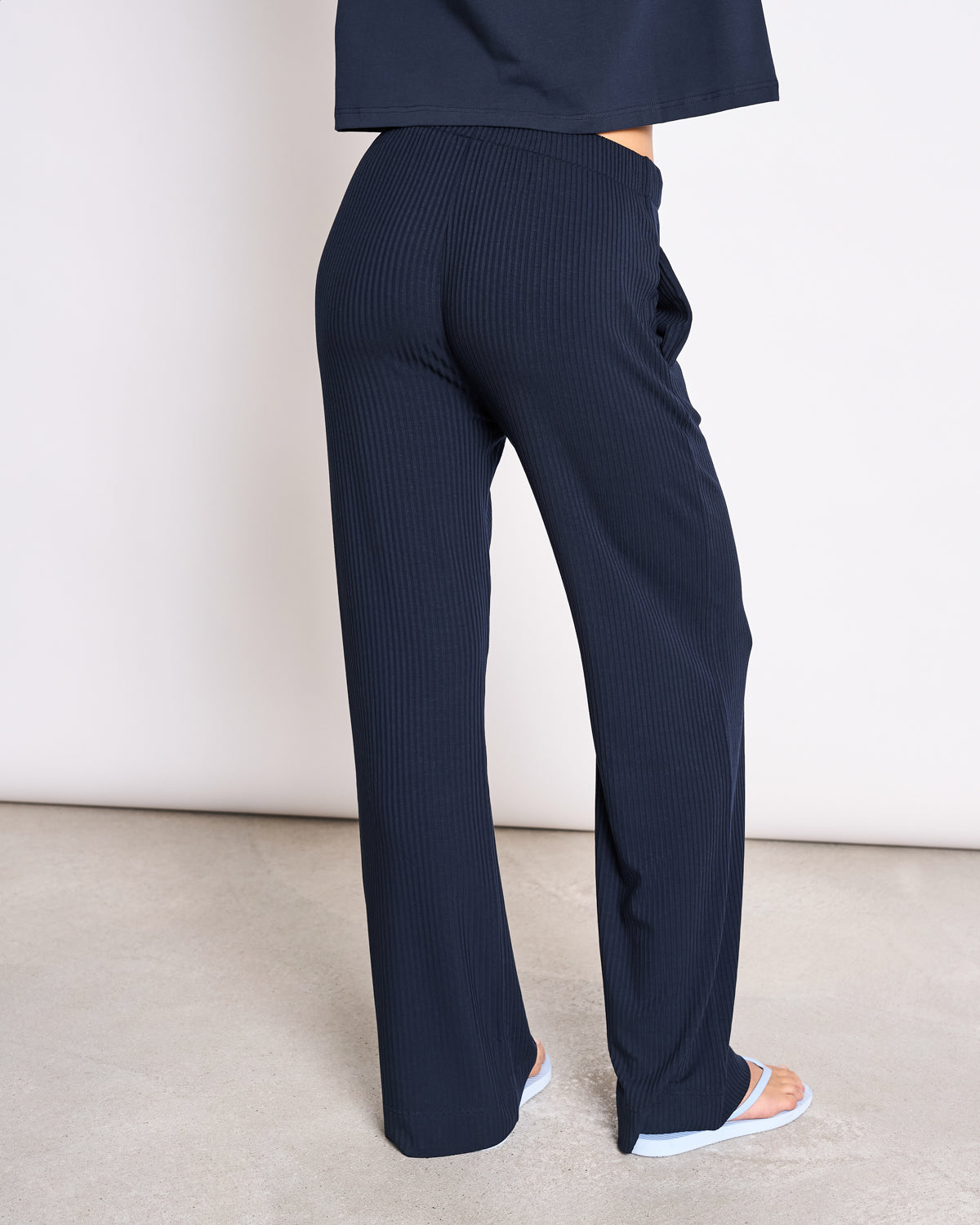 TENCEL™ LYOCELL RIB PANTS SMILLA NIGHTFALL Pants jan-n-june 3