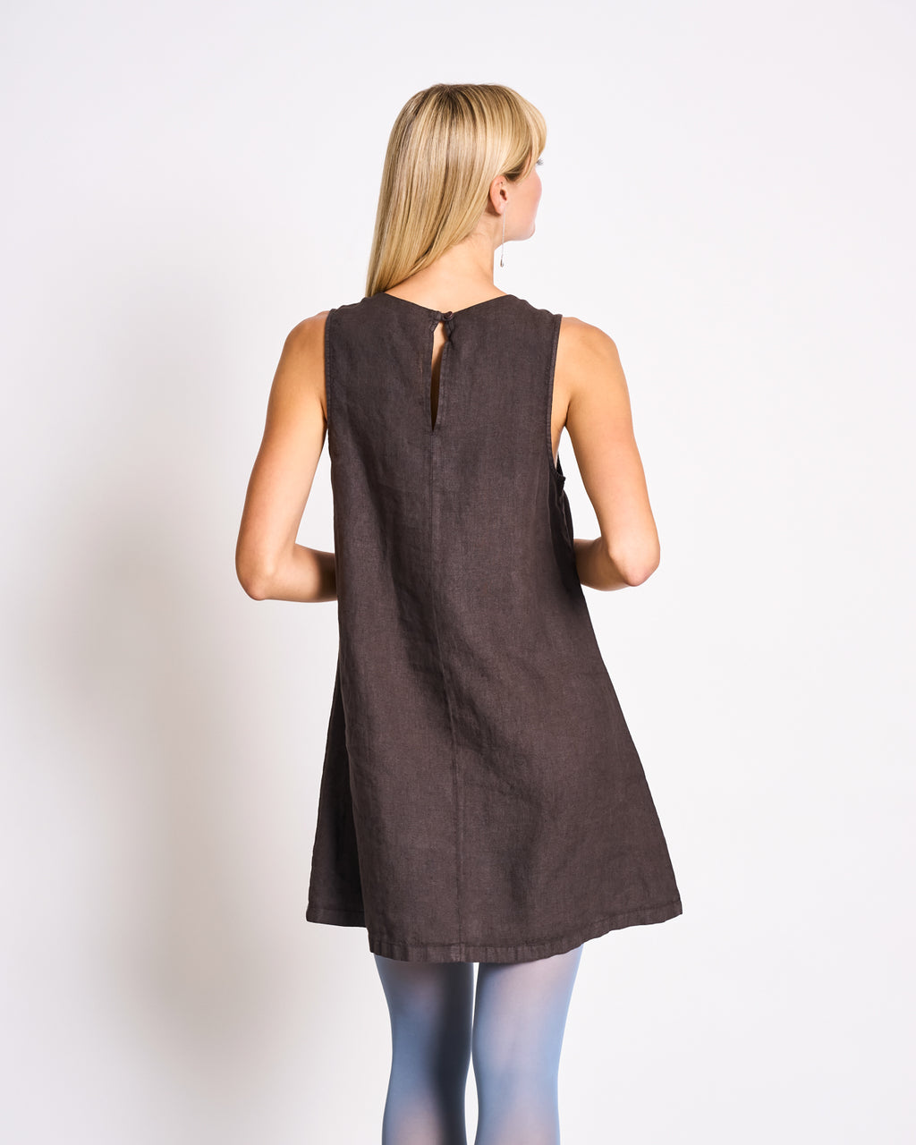 LINEN MINI DRESS SALVIA MUD Dress jan-n-june 4