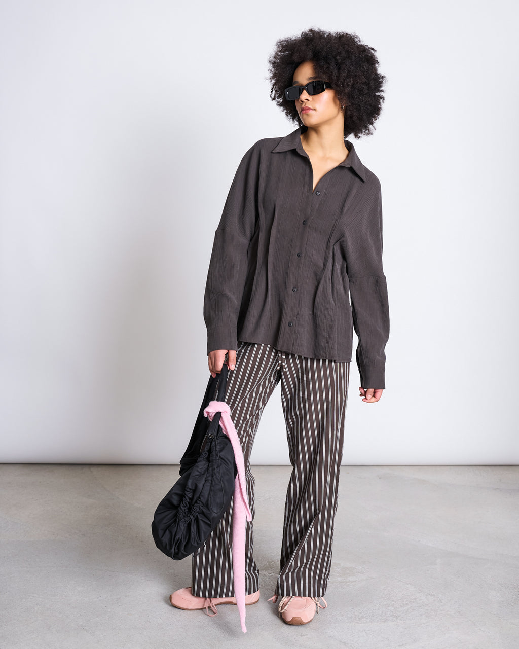 GATHERED BLOUSE CALVA MUD Blouse jan-n-june 1