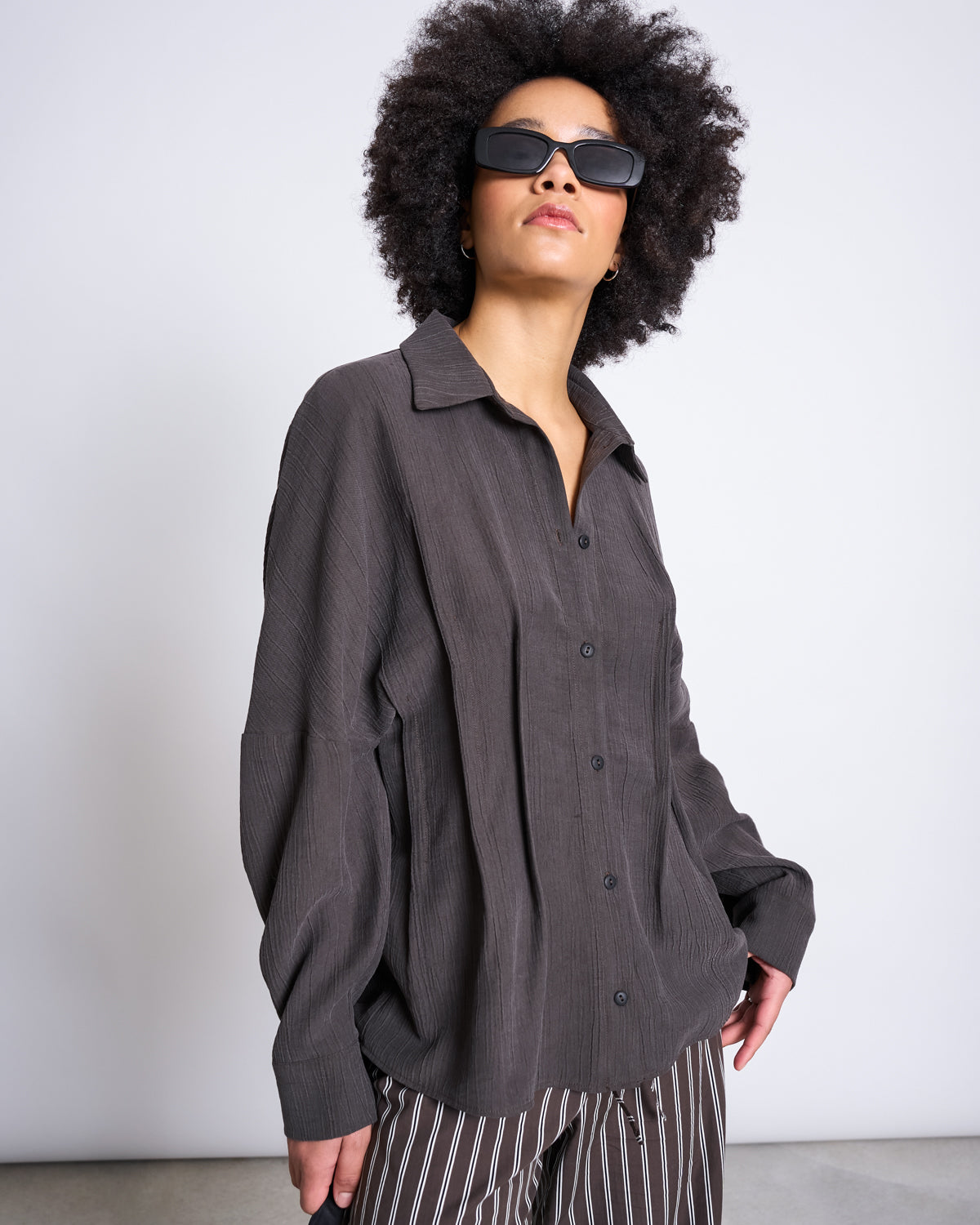 GATHERED BLOUSE CALVA MUD Blouse jan-n-june 2