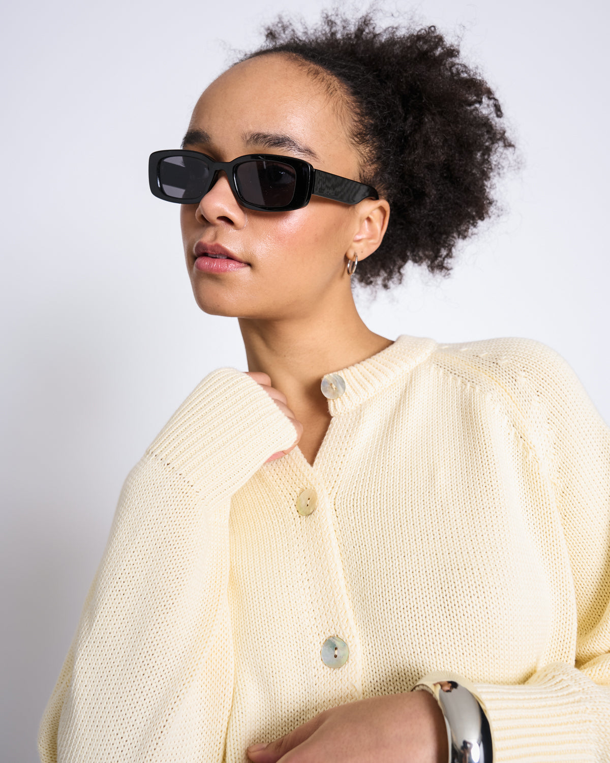 RELAXED CREWNECK CARDIGAN SIVIA BUTTERMILK GOTS Cardigan jan-n-june 6
