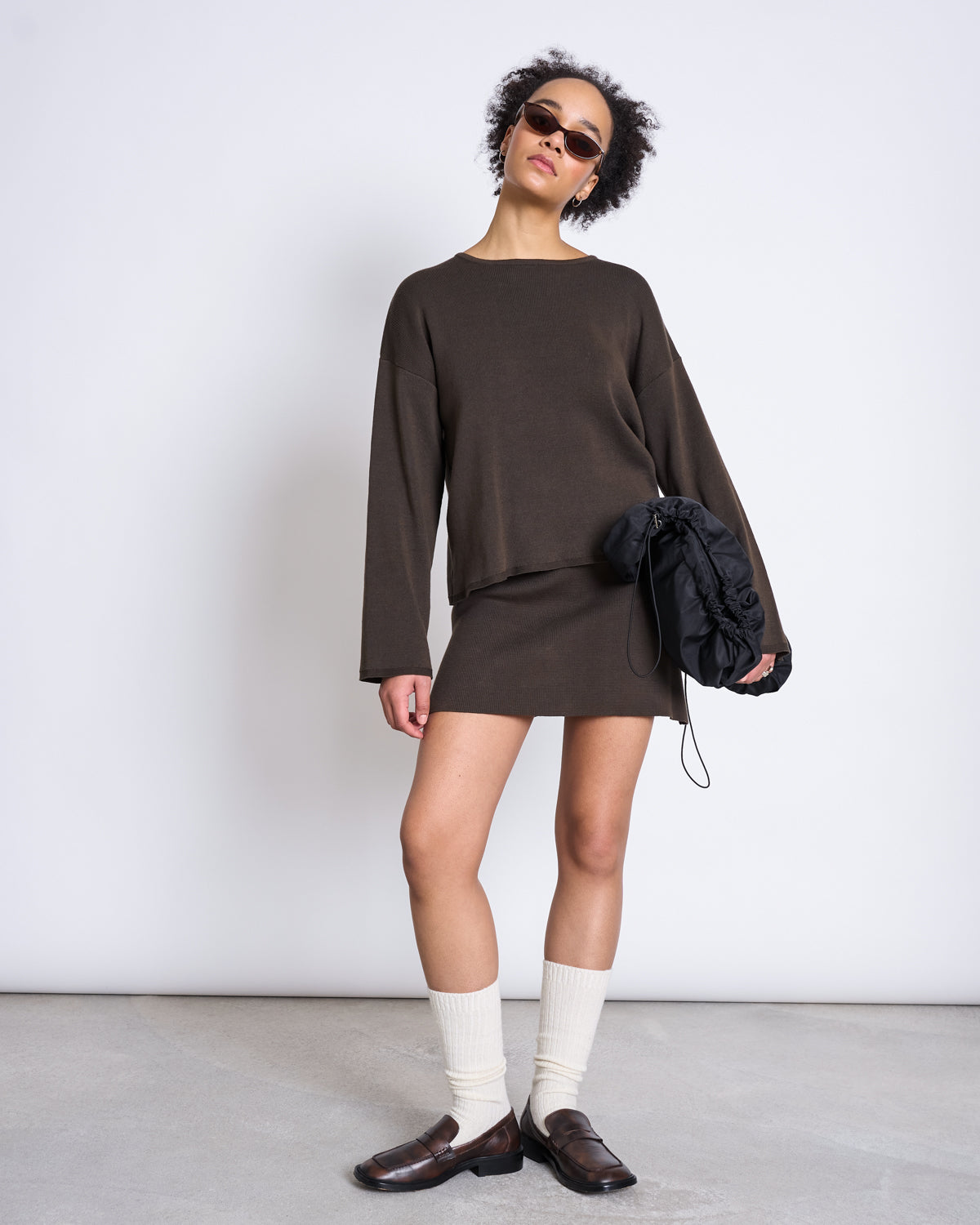 KNIT MINI SKIRT VANDO MUD GOTS Skirt jan-n-june 9