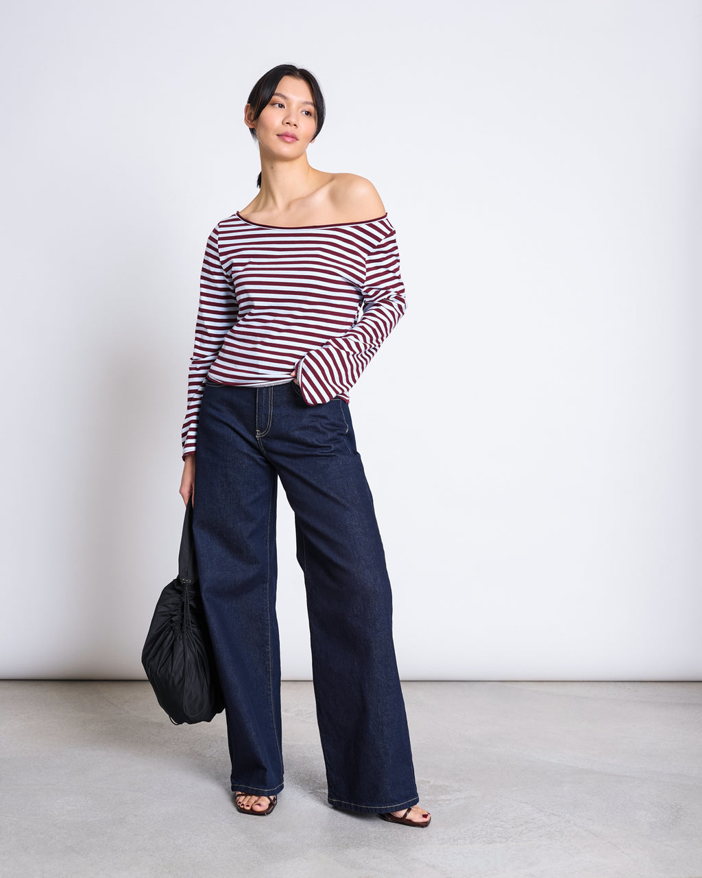 OFFSHOULDER LONGSLEEVE ARBA RED BLUE STRIPED Longsleeve jan-n-june 1