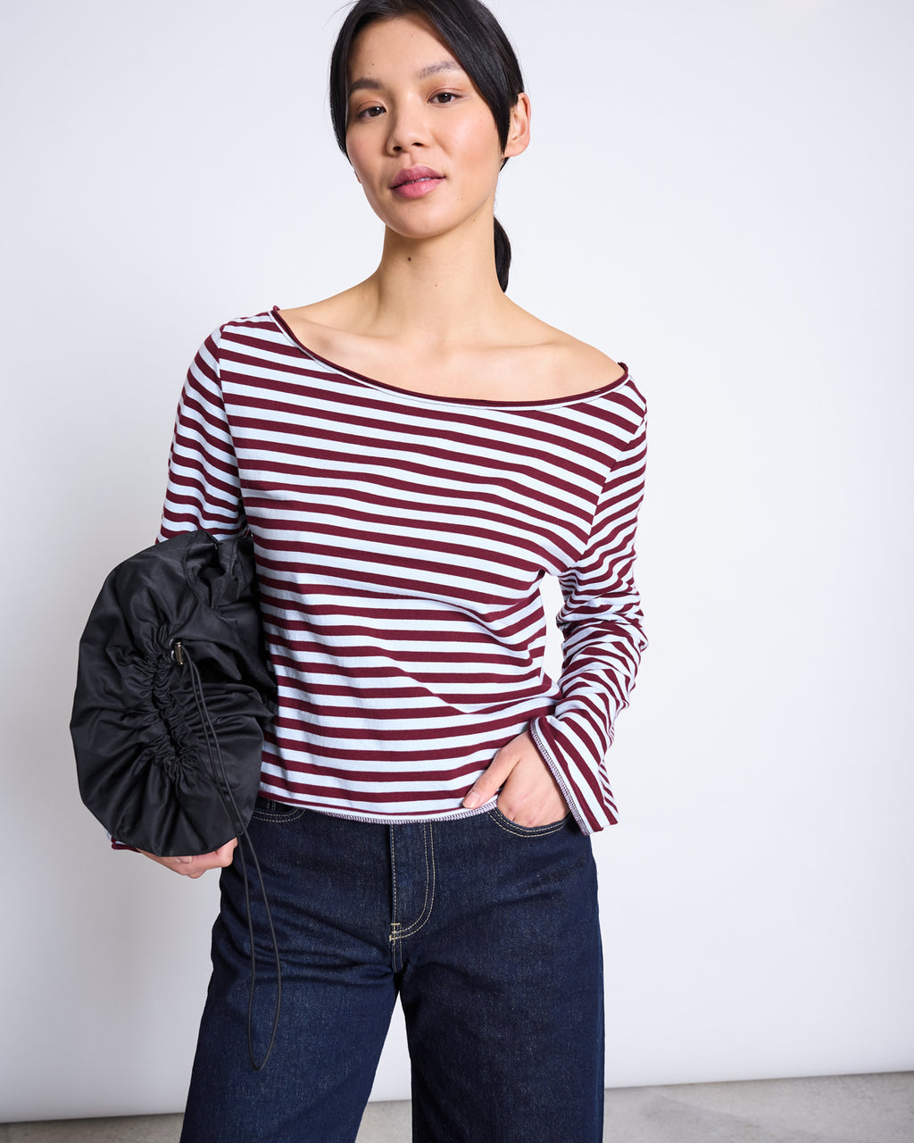 OFFSHOULDER LONGSLEEVE ARBA RED BLUE STRIPED Longsleeve jan-n-june 3