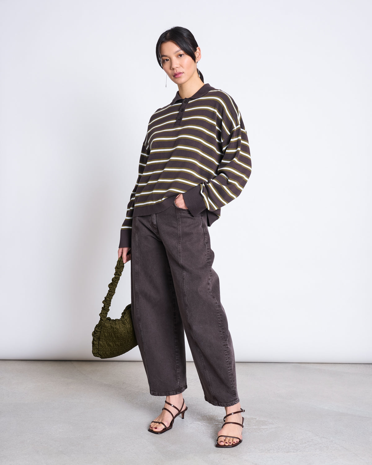 KNIT POLO SWEATER ETTA ZARTBITTER STRIPED GOTS Sweater jan-n-june 3