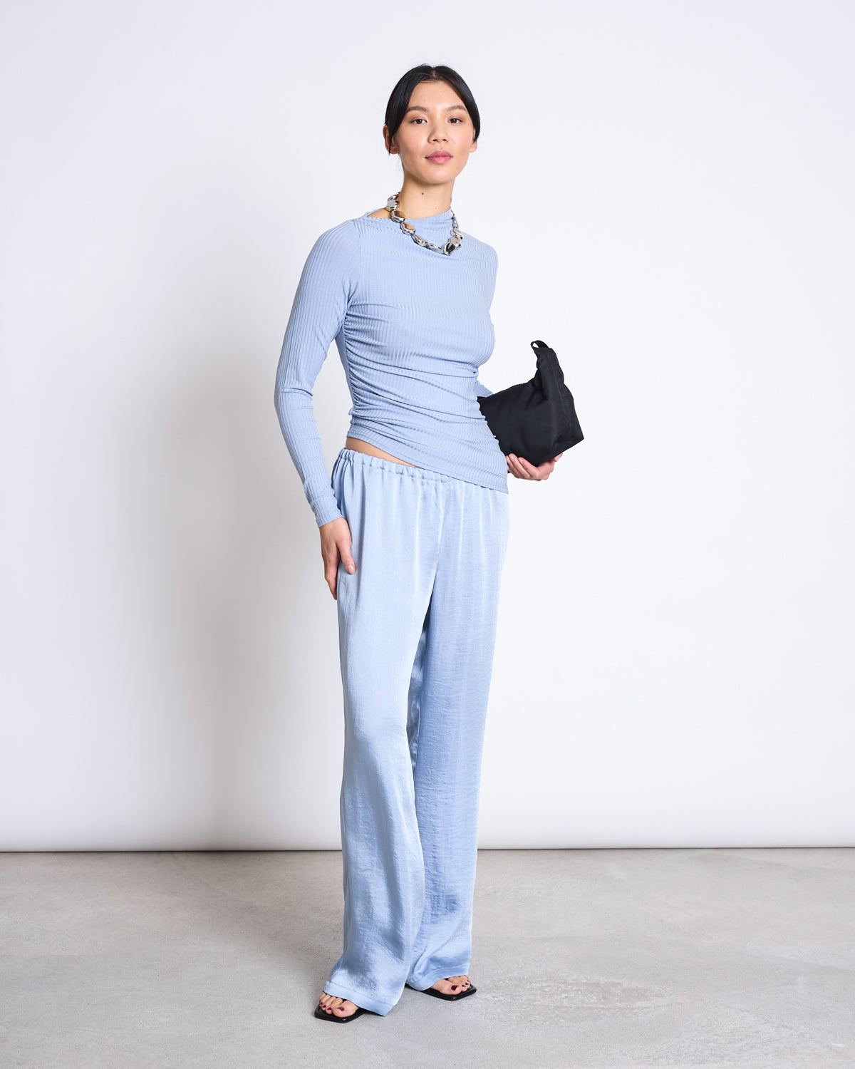 ASYMMETRICAL LONGSLEEVE TOVE MID BLUE Longsleeve jan-n-june 2