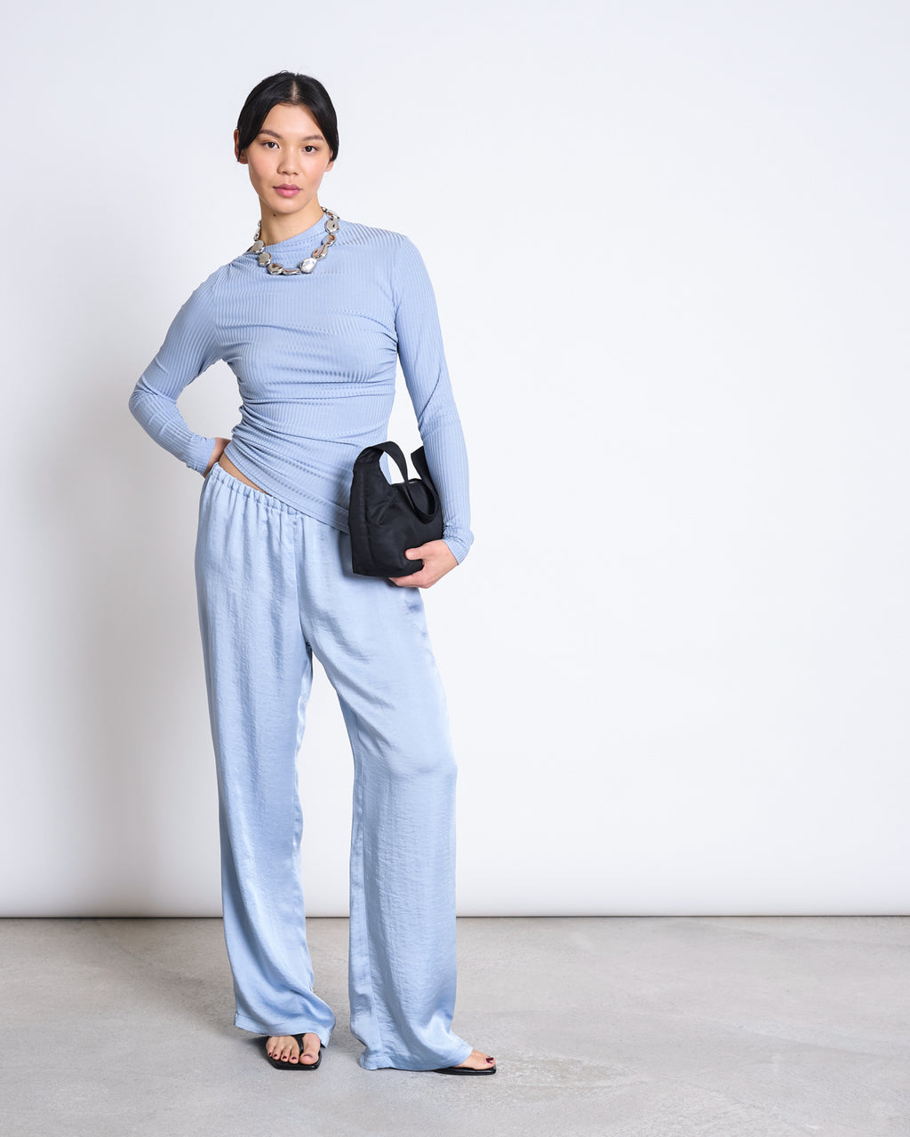 ASYMMETRICAL LONGSLEEVE TOVE MID BLUE Longsleeve jan-n-june 3