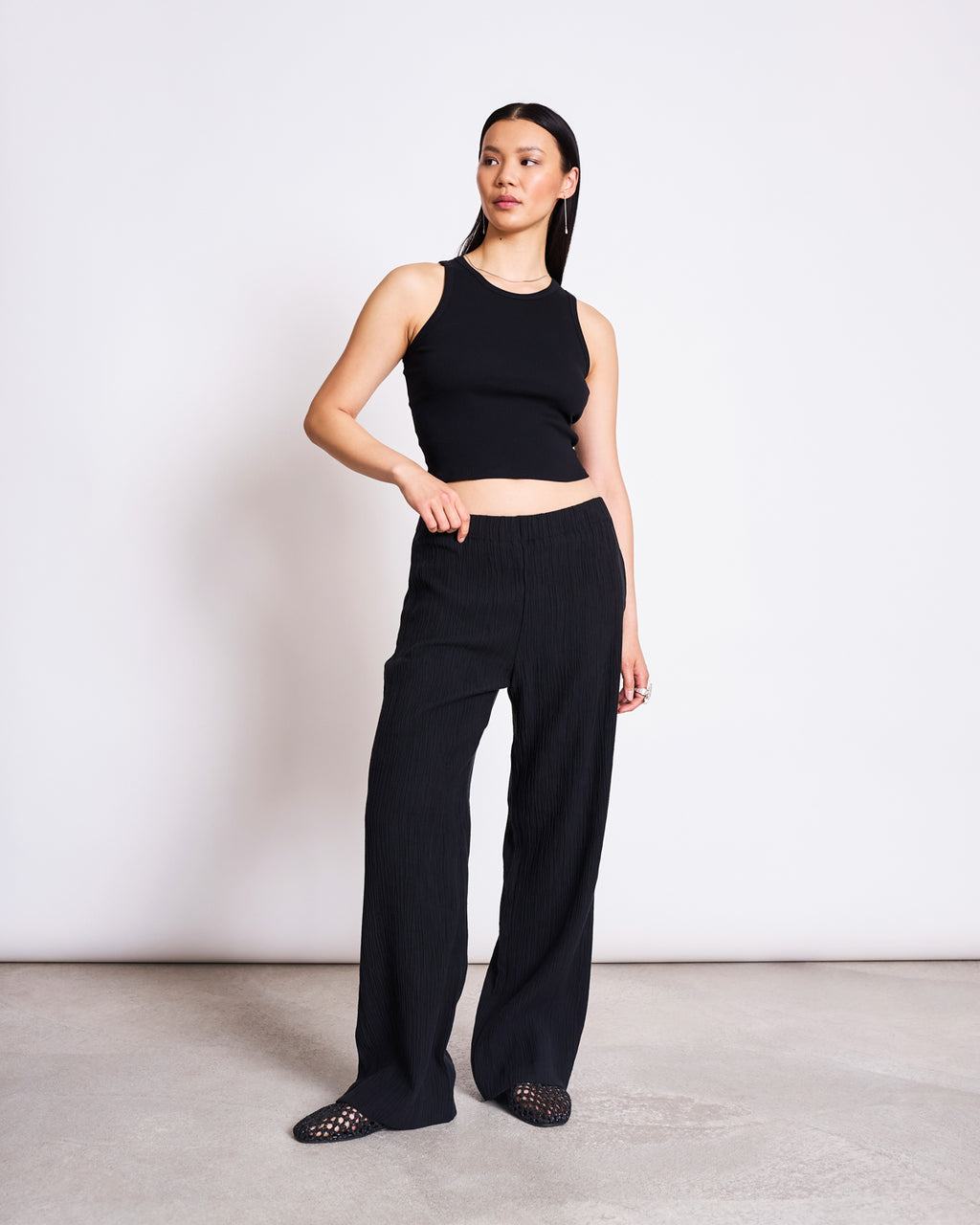 CRINKLE PANTS HAVA BLACK jan-n-june 6