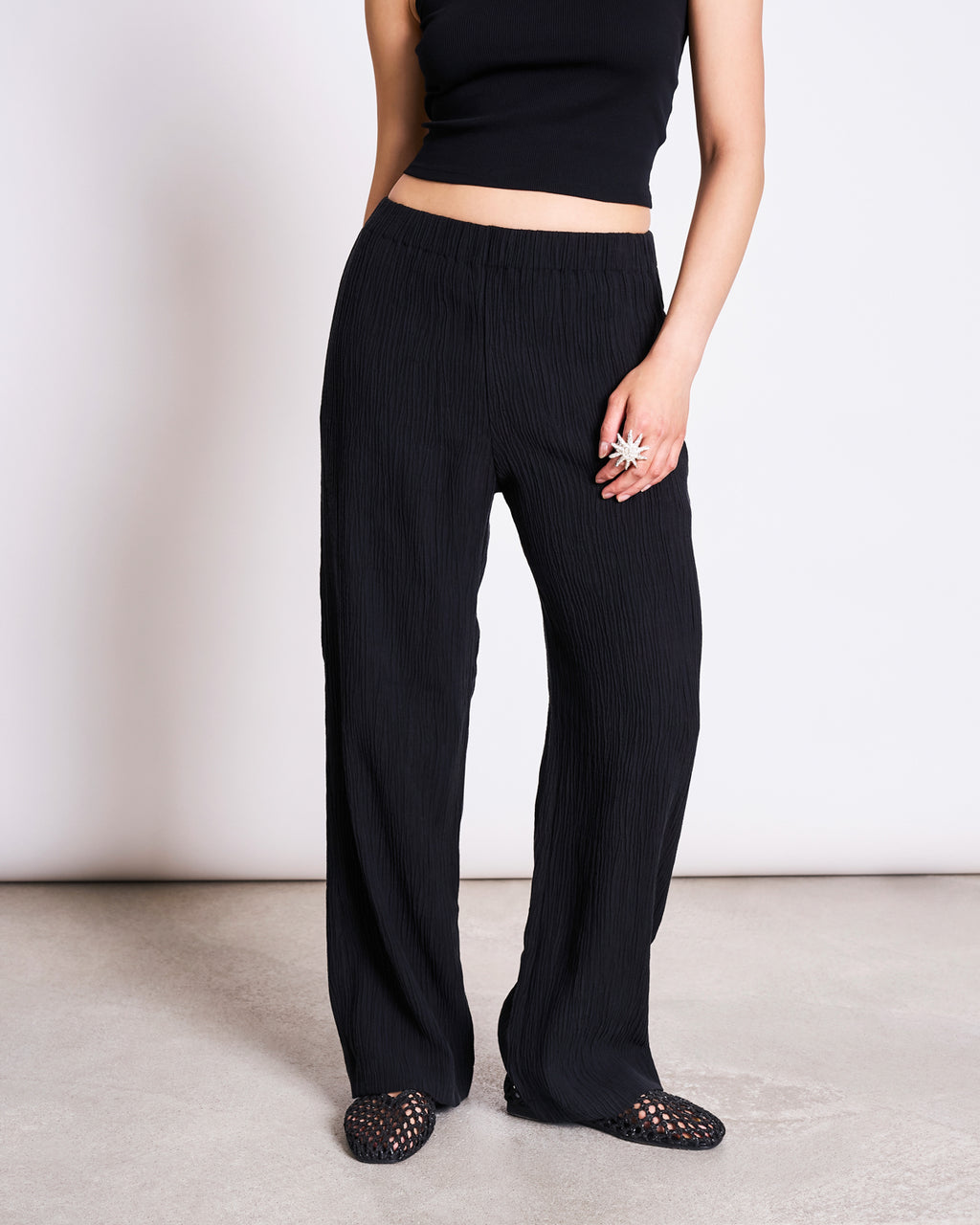 CRINKLE PANTS HAVA BLACK jan-n-june 4