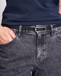 THIN BELT NYBY PYTHON BLACK SILVER Belt jan-n-june 1
